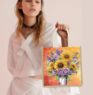 Preview: Diamond Painting Einkaufstasche Sonnenblume